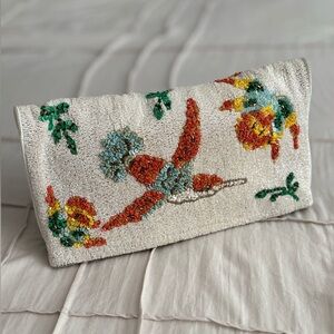 Alice + Olivia Hand-Beaded Hummingbird Clutch – Statement Wedding/Event Bag